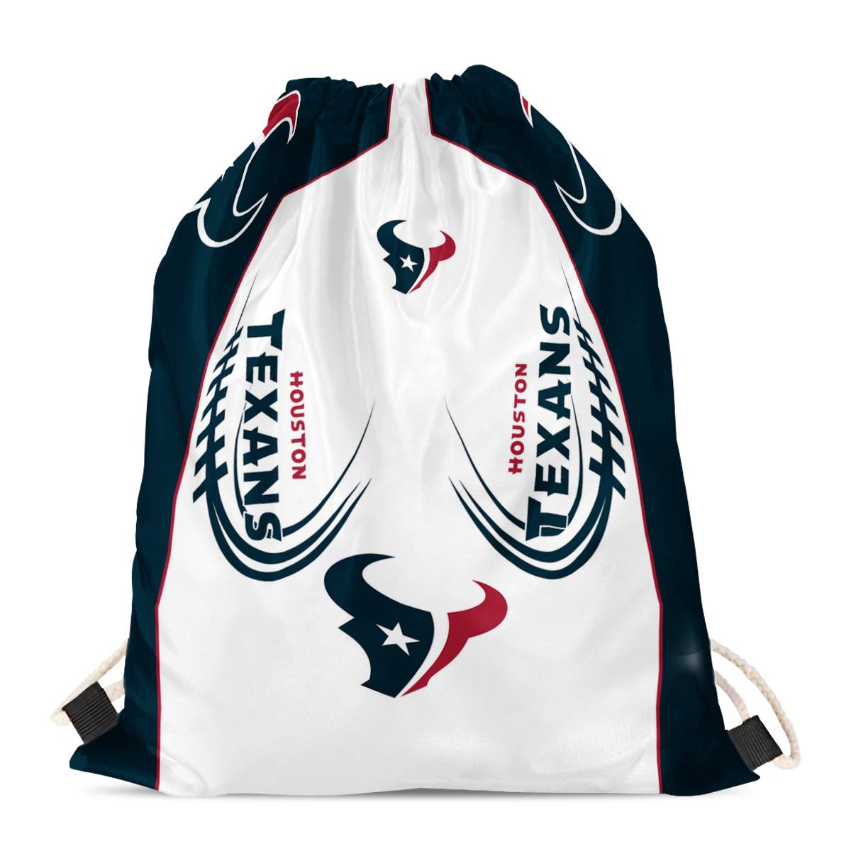 Houston Texans Drawstring Backpack sack / Gym bag 18" x 14" 001 Houston Texans Drawstring Backpack sack / Gym bag 18" x 14" 001